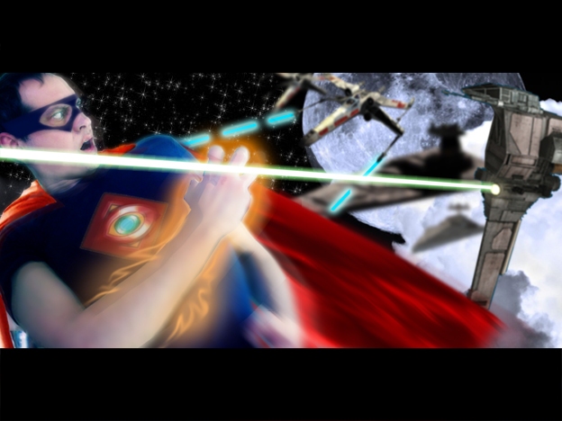 Super-héros versus science-fiction par Morca